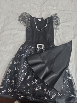 Girls Black Witch Halloween Costume Dress