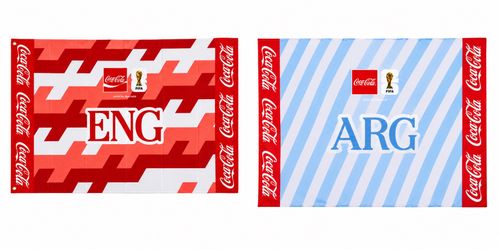 MUST GO - FIFA World Cup Fanfest 2026, Coca-cola official partner Flag/capes, England and Argentina READ DESCRIPTION!!