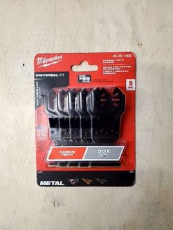 Milwaukee 1-3/8 in. Carbide Metal Cutting Oscillating Blades - 5-Pack - (49-25-1506)