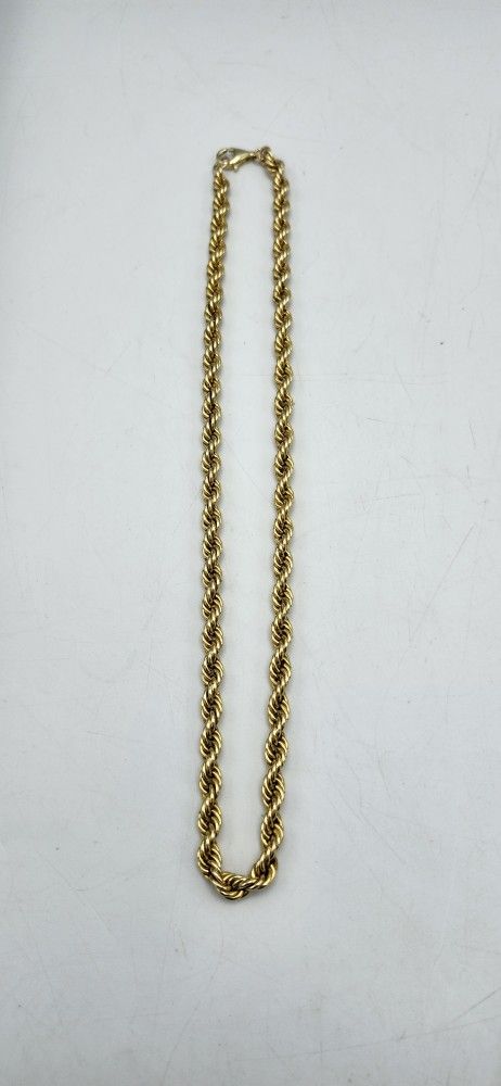 14kt Gold Rope Chain 20.8G 18"