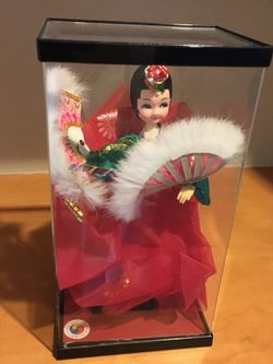 New lady doll in case 12"x6"x4,5"