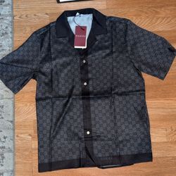 Gg Gray Monogram Shirt (ON SALE)
