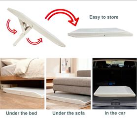 2 in 1 Dog Ramp Bed Adjustable Folding Collapsible for Small Medium Pets