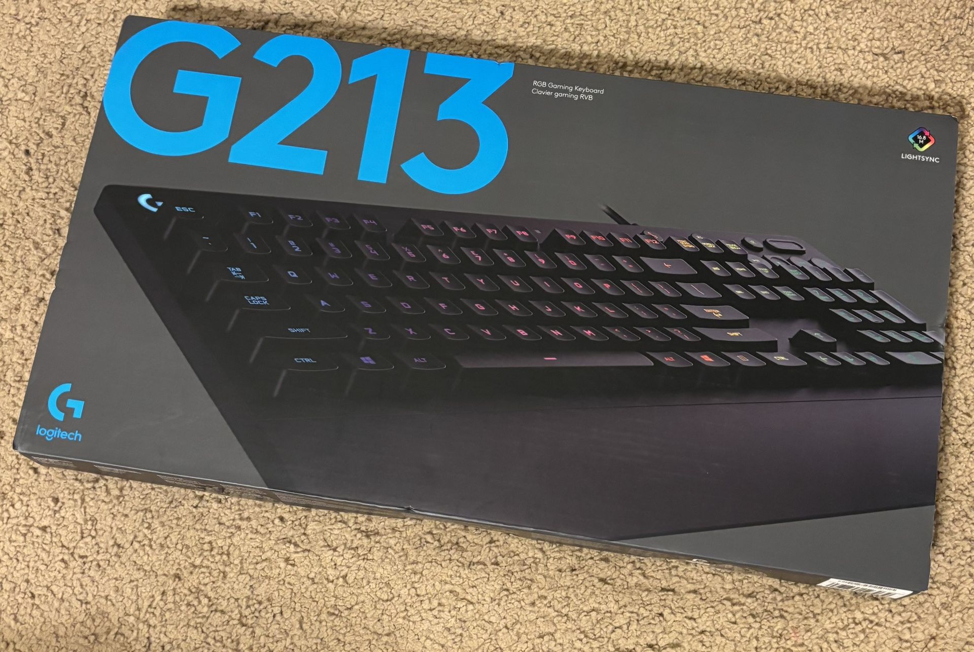 Logitech Prodigy G213 Wired Gaming Keyboard, Black