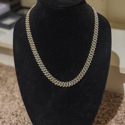 Gold Moissanite Cuban Link Chain