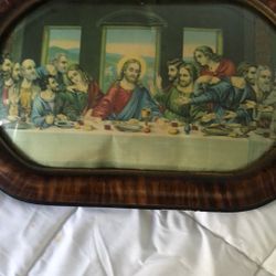Last Supper Vintage Print/bubble Frame
