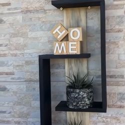 vertical wall-mounted shelf