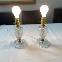 Antique Vintage Crystal Cut Lamps