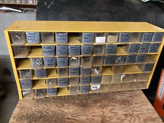 Cabinet with screws