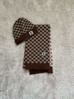 LV beanie and scarf
