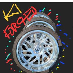 24" KG 1 FORGED WHEELS with TIRES 