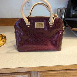 Michael Kors Burgundy Handbag