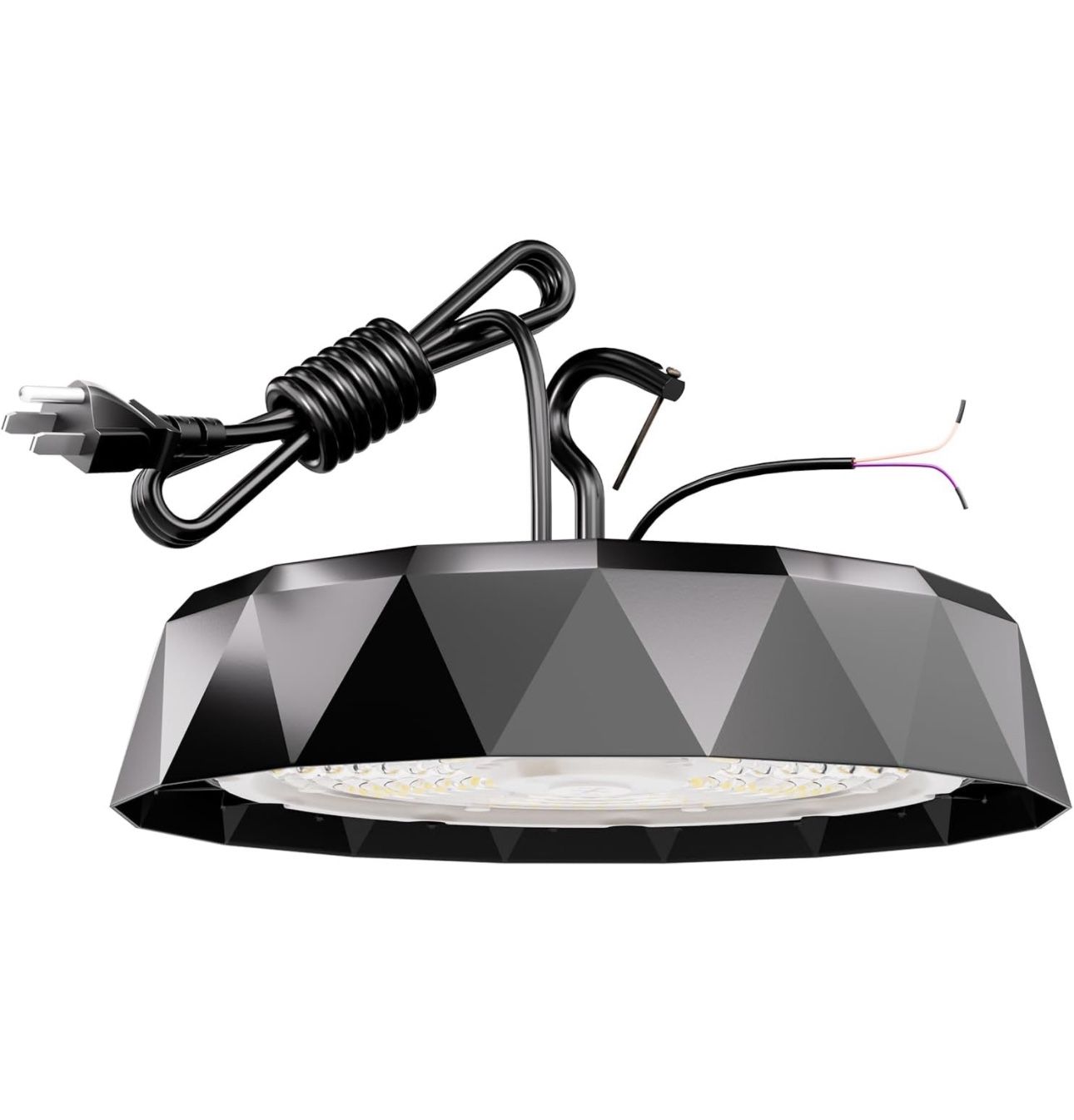 LED High Bay Light 200W, 32000LM High Bay LED Shop Lights with US Plug, 0-10V Dimmable,
