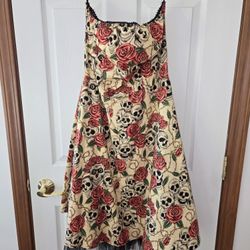 Folter Skull Rose Print Dress XL