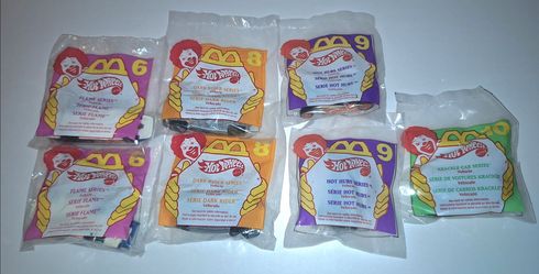 Vintage 1995 McDonald's Happy Meal Hot Wheels Lot of 7 New Sealed* Toys