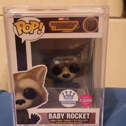 Baby Rocket Guardians Of The Galaxy 1208 Flocked Funko Pop 
