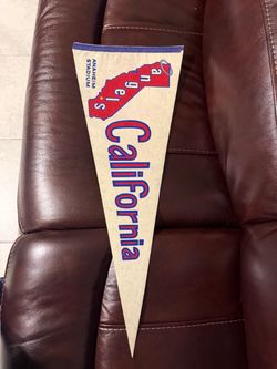 Vintage California Angels Anaheim Stadium Felt Pennant