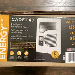 NEW CADET ENERGY COM-PAC IN WALL ELECTRIC HEATER WITH THERMOSTAT 240V 120V 2000W 1600W