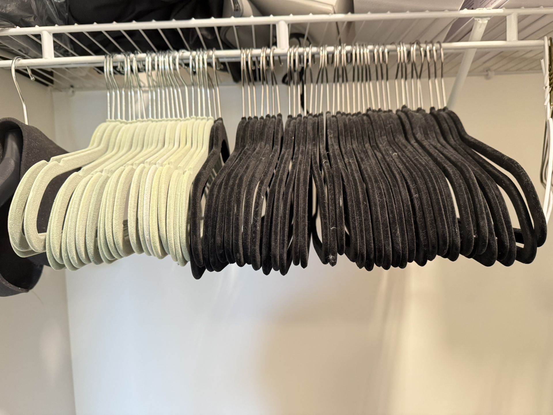 Set of Velvet Non-Slip Hangers — About 60