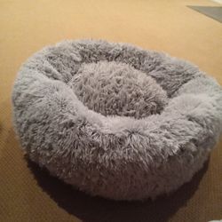Large plush dog bed