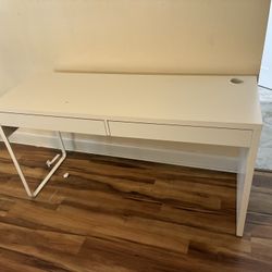 White IKEA Desk