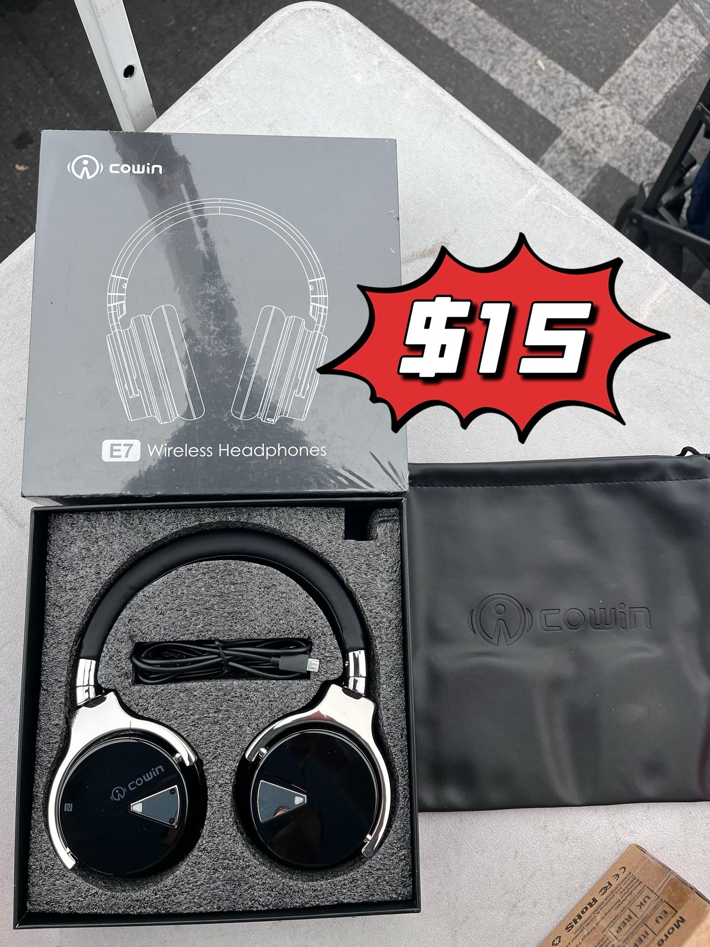 ❤️$15❤️ COWIN E7 Active Noise Cancelling Headphones Wireless Over-Ear Headphones Bluetooth  Pick up is in the East Los Angeles 90032 El Sereno Neighbo