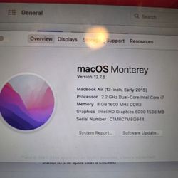 Macbook Air 256GB HDD - hardly used!