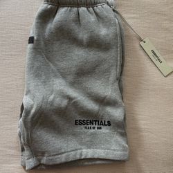 ESSENTIALS Fear Of God Dark Oatmeal Shorts