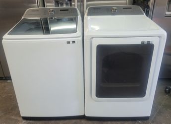 Samsung Super Capacity top loading washer and dryer