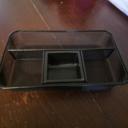 Black Metal Mesh Desk Organizer Tray – Office/Desk Storage