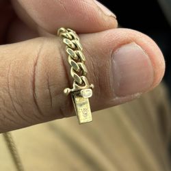 18k Solid Gold Cuban Bracelet  From Daniel Jewlers.