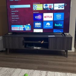 62” Mid Century TV Stand (Gray) – Fits up to 70” TVs – Great Condition