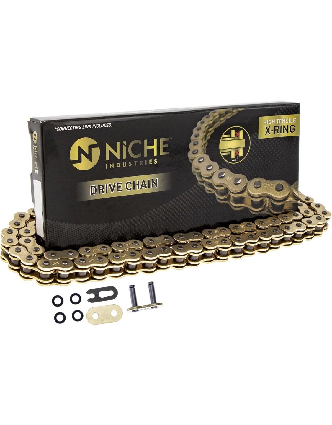 NICHE Gold 520 X-Ring Chain 76 Links with Connecting Master Link