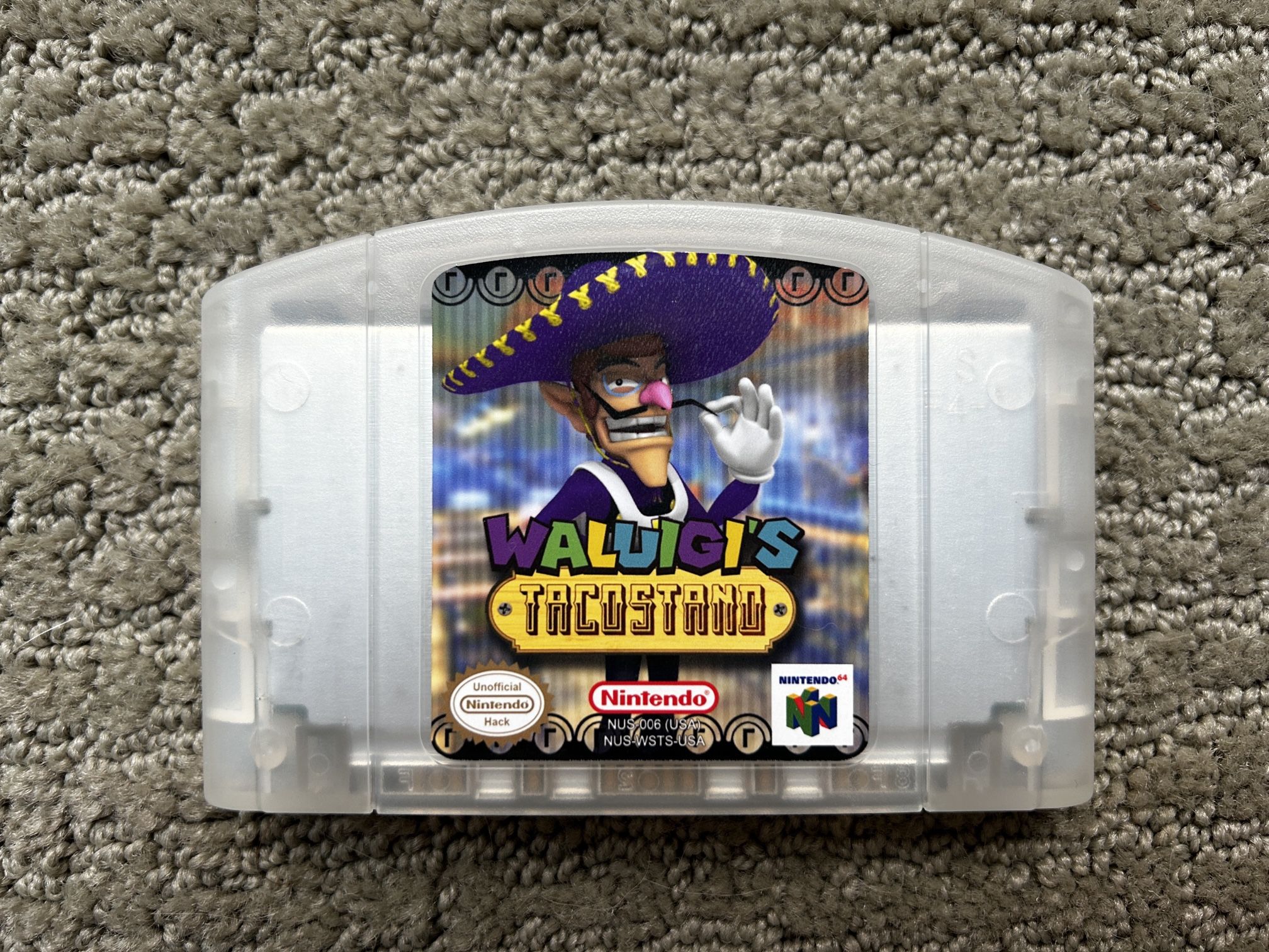 “Waluigi’s Taco Stand” N64 Cartridge (real)