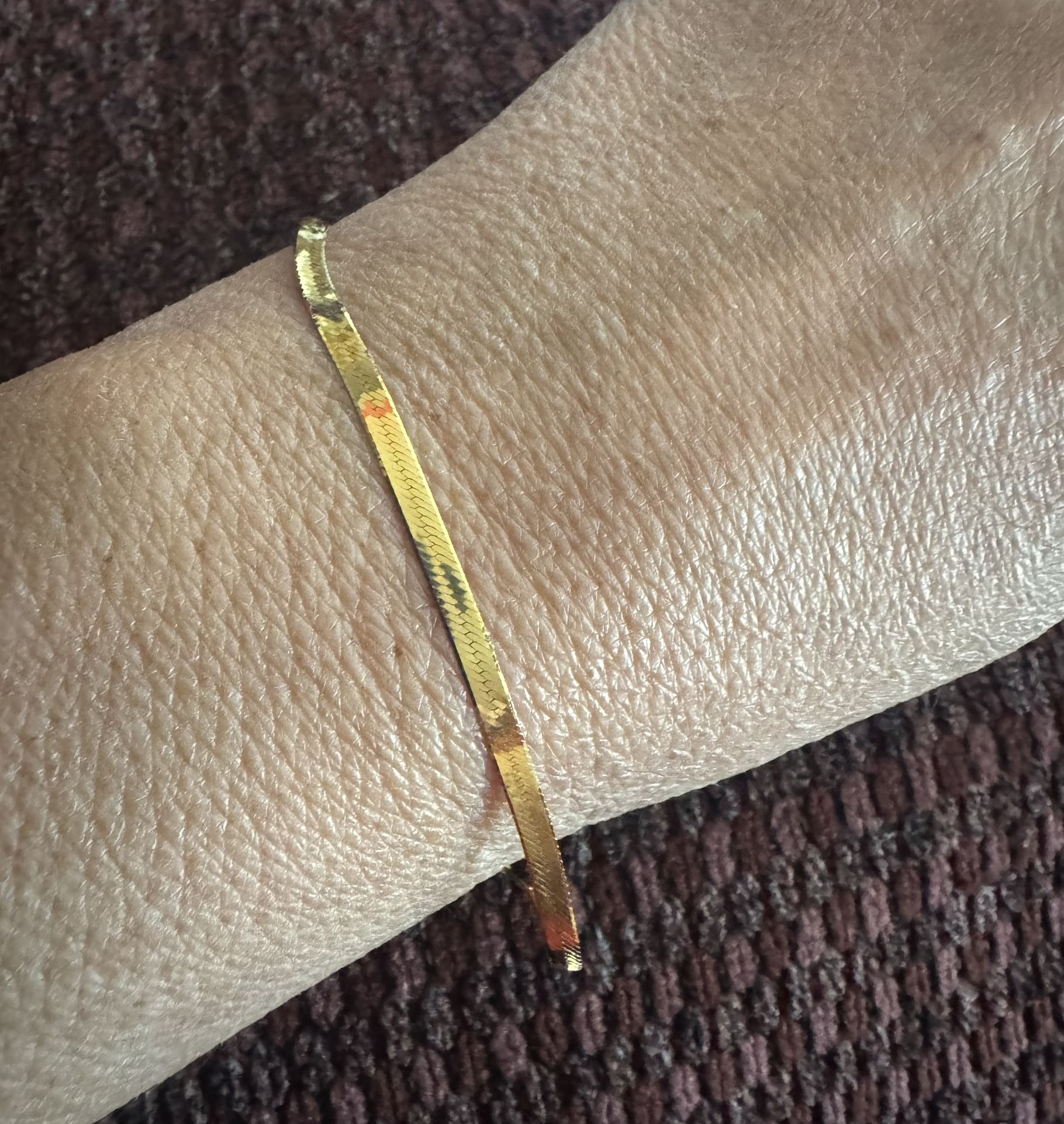 Beautiful Herringbone 14K Bracelet, 7"