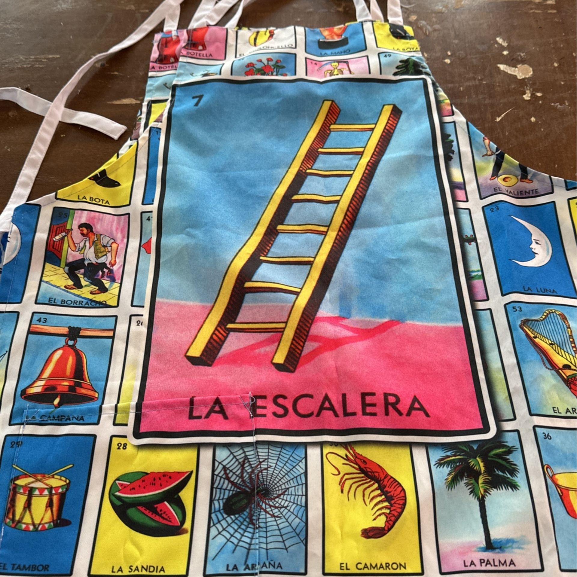 3 Mexican Loteria Aprons