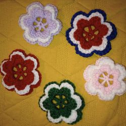 3-inch Sew-on Crochet Applique • Set Of 5