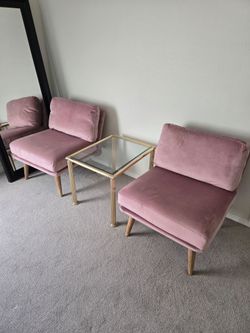 Nice chairs and gold table