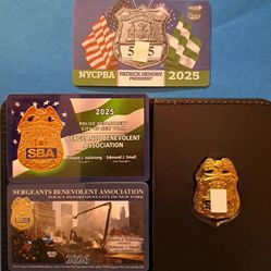 2026 NOVELTY NYPD SBA SERGEANTS BENEVOLENT # ASSOCIATION FREE COURTESY SET 