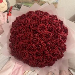 60 Red Eternal Roses Bouquet 