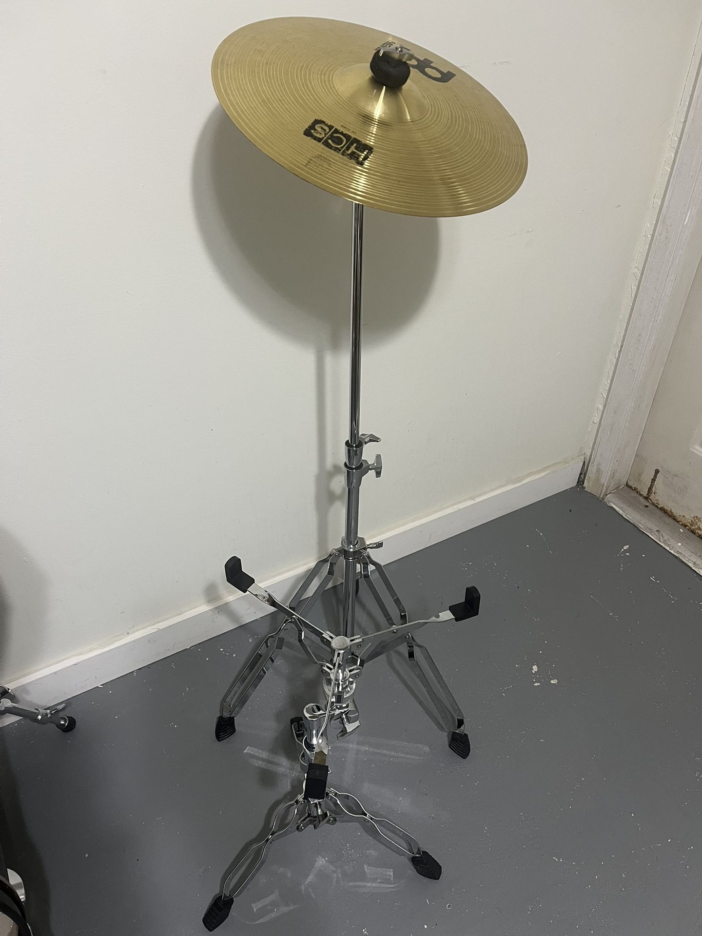 Pearl Snare Stand & Pearl Crash Cymbal Stand With Meinl 14”  Crash