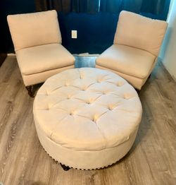 Chairs & Ottoman Set