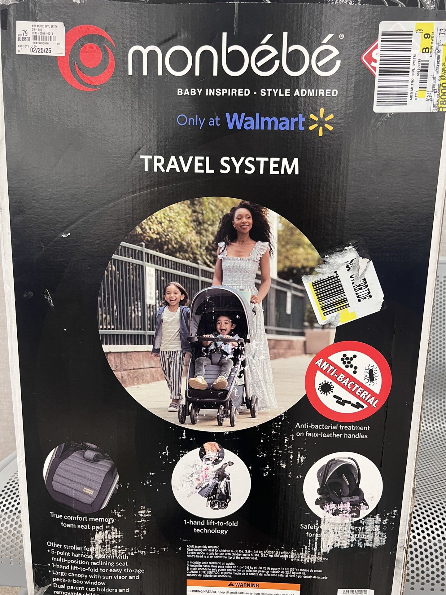 NEW- Monbebe Bizou Travel System Car Seat & Stroller