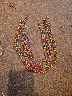 Color wood beads