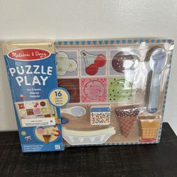 Melissa And Doug Wooden Magnetic Ice Cream Puzzle 