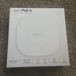 Eero PoE 6, ceiling/wall-mountable dual-band Wi-Fi 6 access point | PoE-powered | AC adapter not included