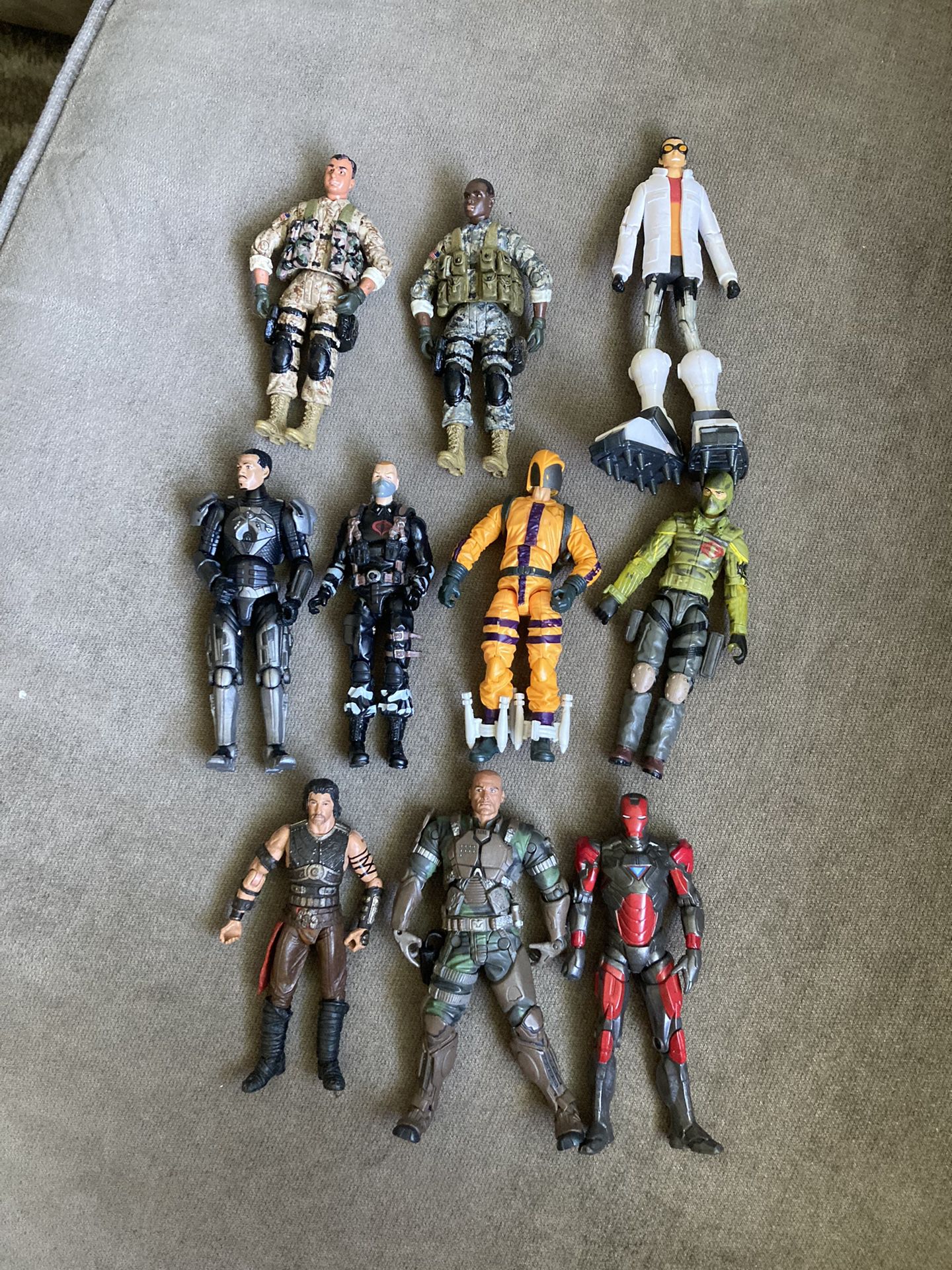 Various 3.75 Action Figures Toys Marvel Gi Joe Halo