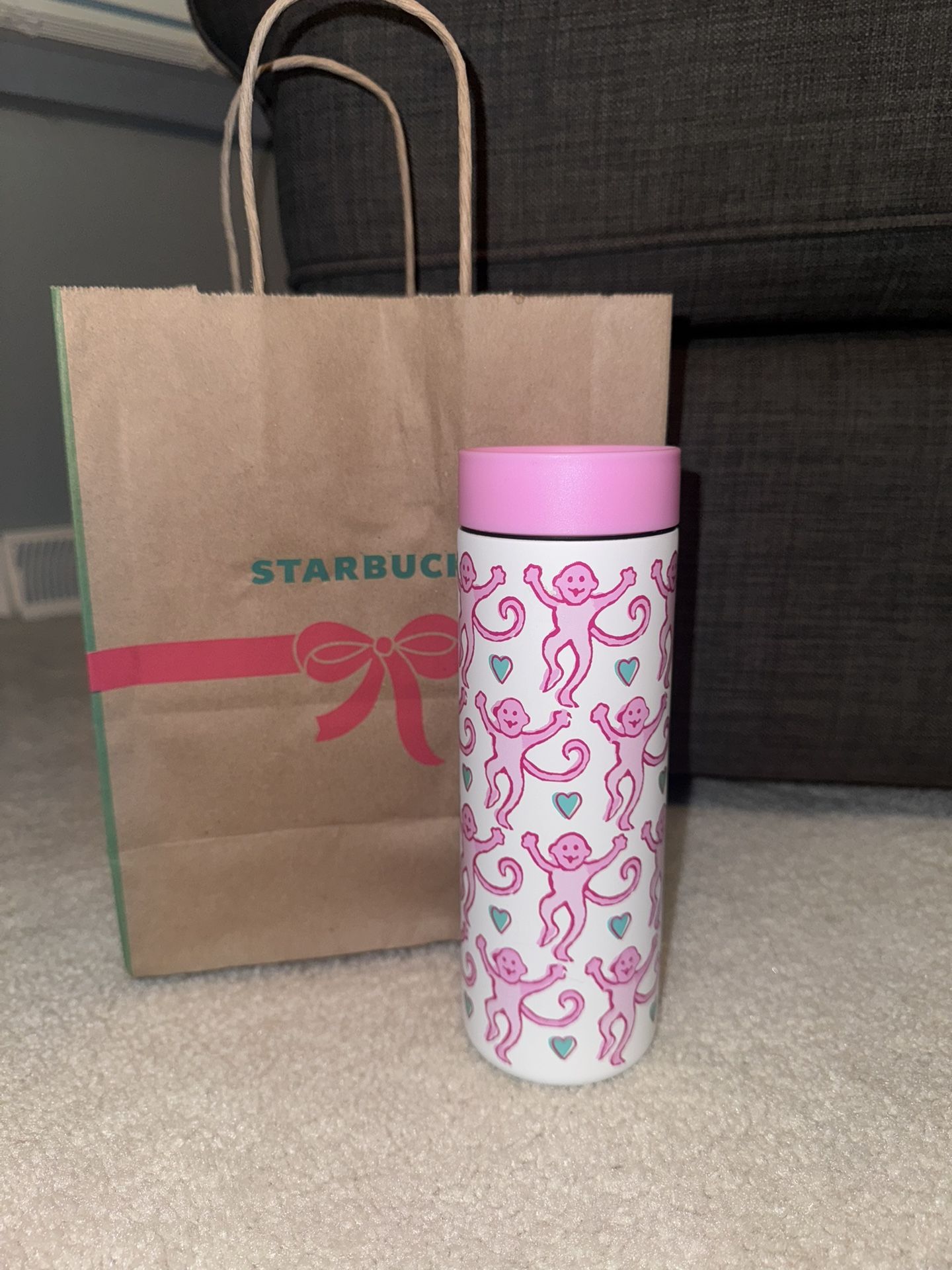 Starbucks x Roller Rabbit Lovely Monkey 16oz Cold Drink Tumbler