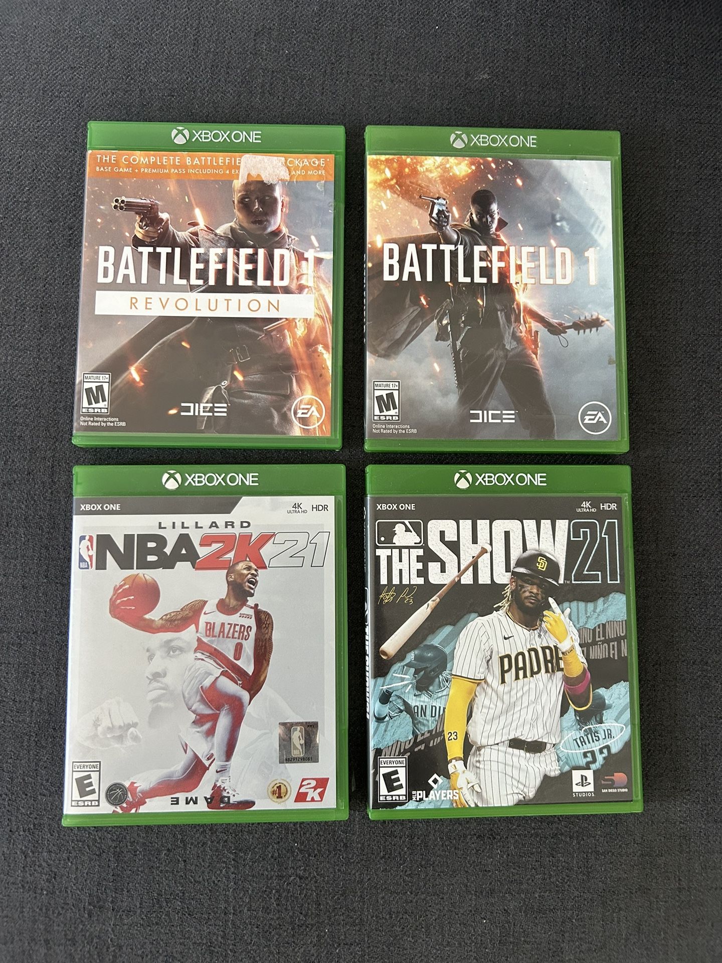 Lot Of 6 Xbox One/Xbox 360 Video Games