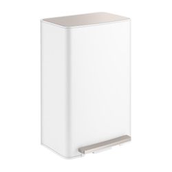 Kohler 47L Step Trash Can White Stainless Steel $55